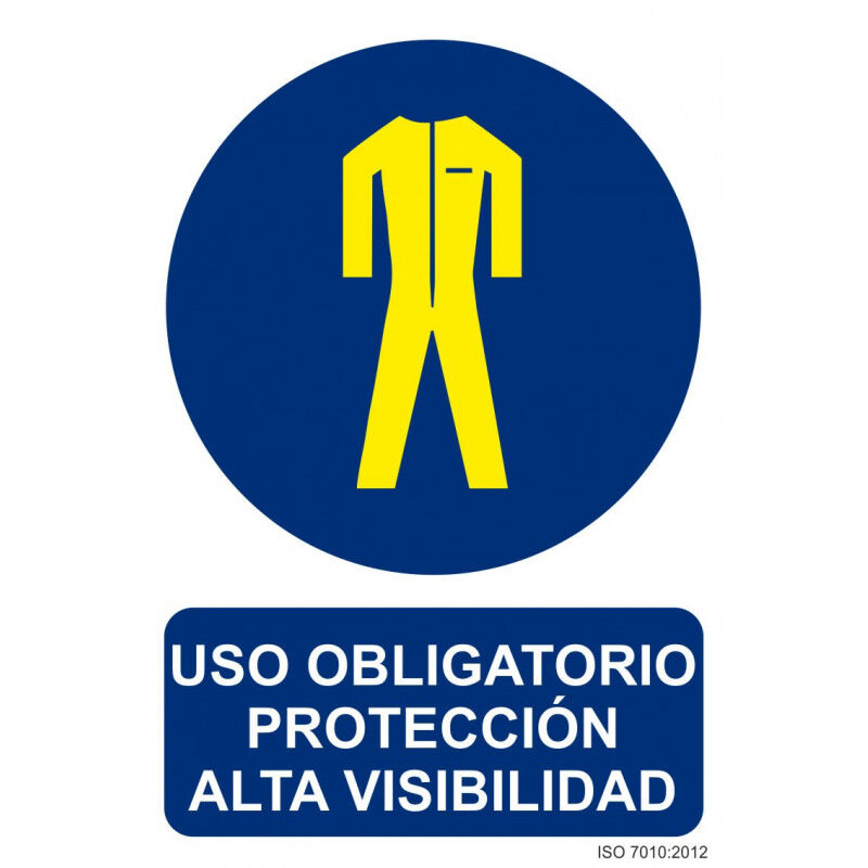 

Señal Uso Obligatorio Protección Alta Visibilidad Con Tintas UV | ADHESIVOS DE VINILO - 150 x 200 mm