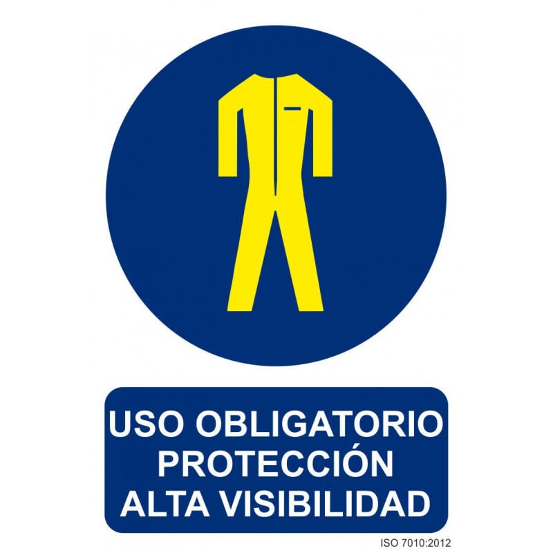 

Señal Uso Obligatorio Protección Alta Visibilidad Con Tintas UV | ADHESIVOS DE VINILO - 100 x 150 mm