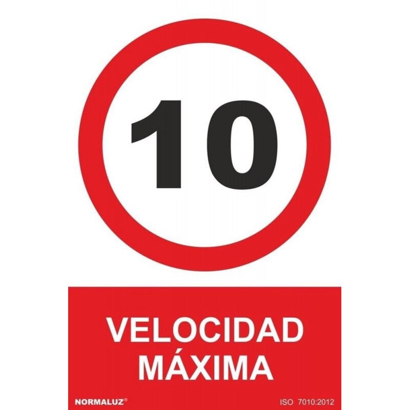 

Señal Velocidad Máxima 10 Km/h Con Tintas UV | 200 x 300 mm - ADHESIVOS DE VINILO