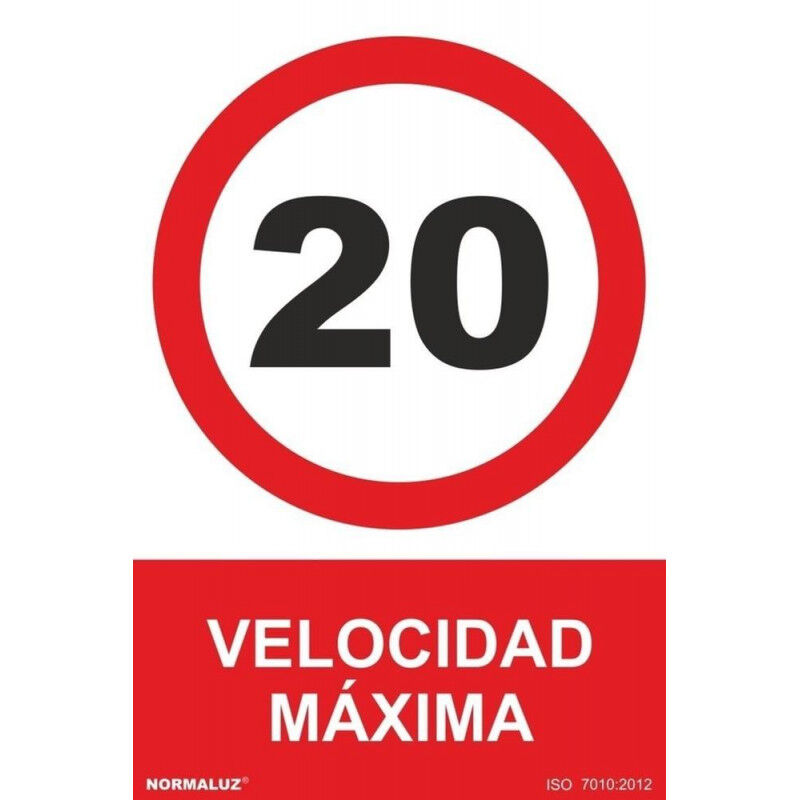 

Señal Velocidad Máxima 20 Con Tintas UV | 200 x 300 mm - ADHESIVOS DE VINILO