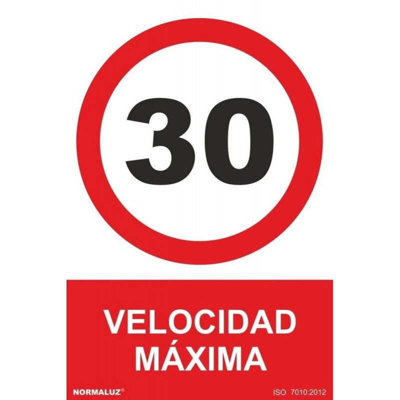 

Señal Velocidad Máxima 30 Con Tintas UV 300 x 400 mm