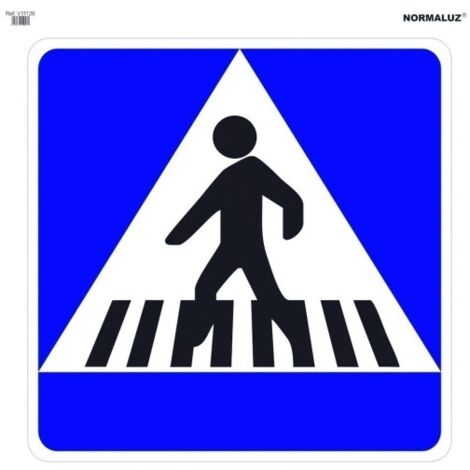 Señal vial 700x700mm bolsa textil paso de peatones v11126