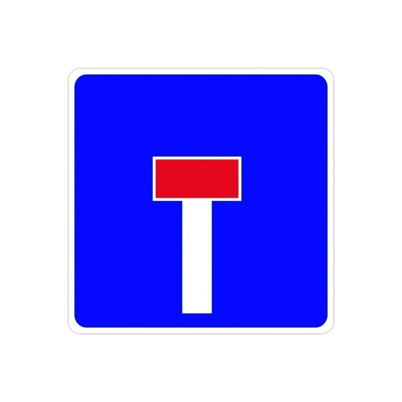 Señal Vial 700X700Mm Metalica Calle Sin Salida V10025