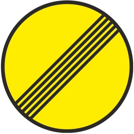 Señal vial 700x700mm metalica fin de prohibiciones v10021