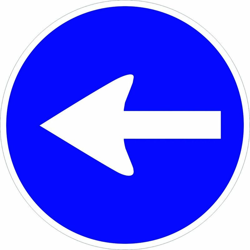 

Señal Vial 700x700mm Metalica Sentido Oblig Izquierda V10033