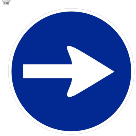 Señal Vial de Bolsa Sentido Obligatorio Derecha 700 x 700 mm