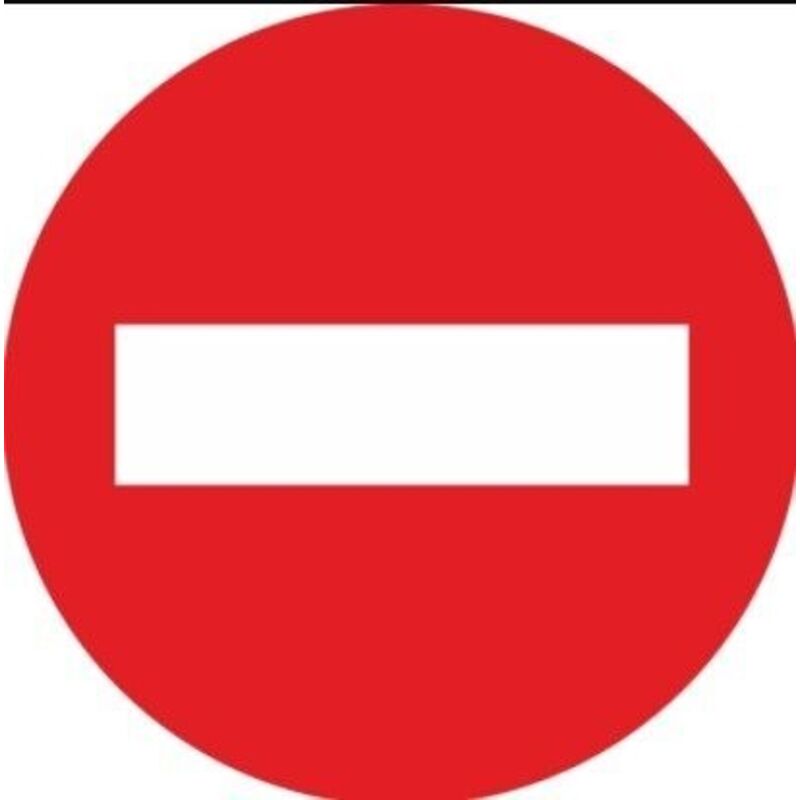 Senal Vial Metalica Prohibido El Paso Entrada Prohibida Diametro 500 Mm V10060