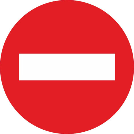 Señal Vial Metálica PROHIBIDO EL PASO Entrada Prohibida Diámetro 500 mm