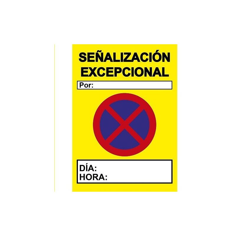

Señal vial Señalizacion Excepcional PVC 50x70 cm Amarillo