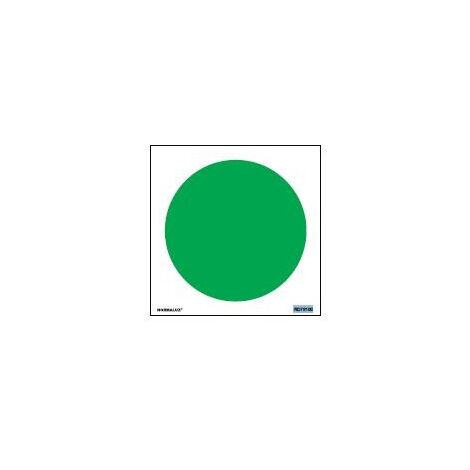 SEÑAL VINILO ADHESIVO AVISADOR PUERTA CRISTAL Ø 100 MM VERDE - RD78100