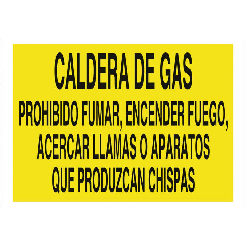 

Señal advertencia solo texto - Caldera de gas | 420X297 mm