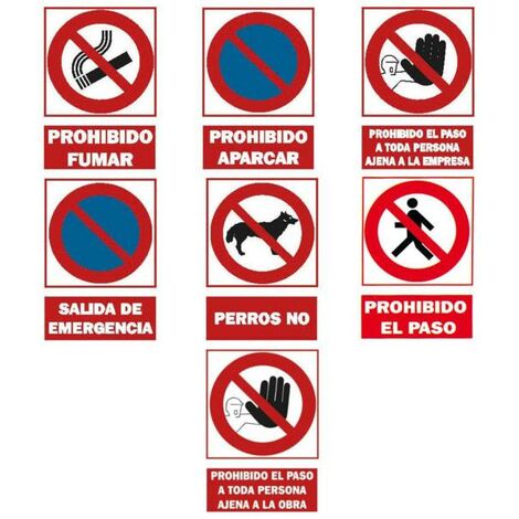 Señales de prohibición - talla .