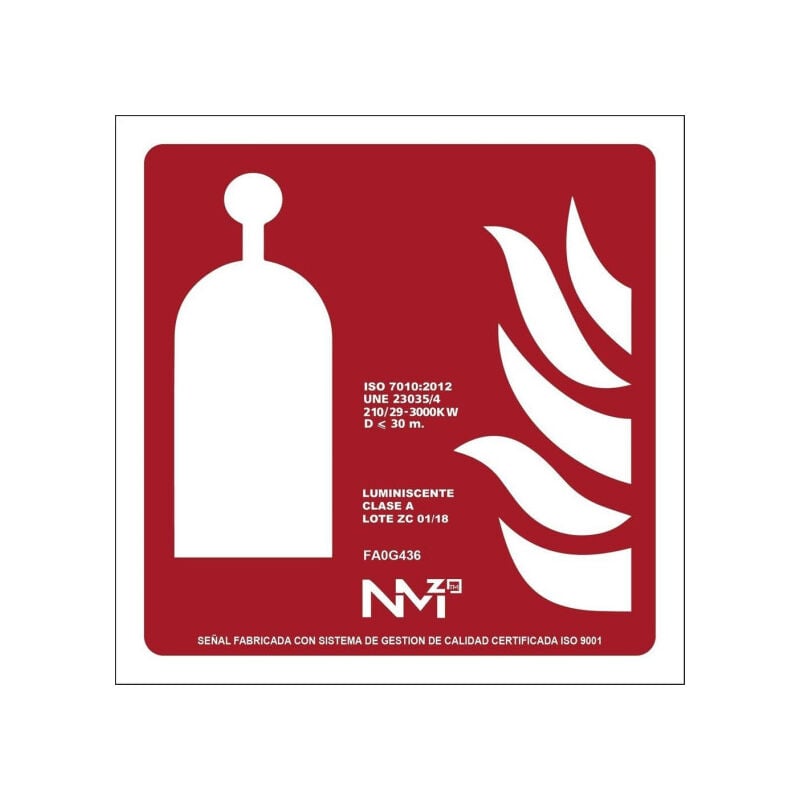 

Señales Luminiscentes FRD03036 | CLASE A (PVC 1 mm) - 670 x 670 mm