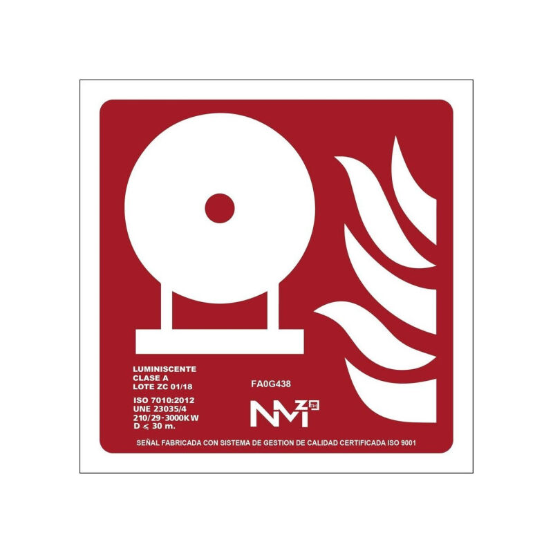 

Señales Luminiscentes FRD03038 | CLASE B (PVC 0'7mm) - 670 x 670 mm