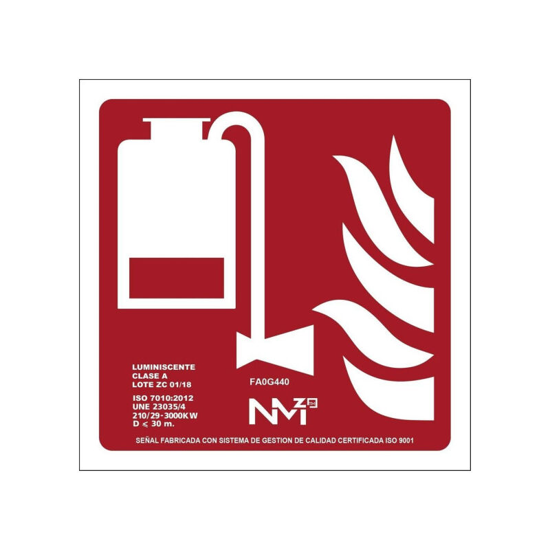 

Señales Luminiscentes 'Extintor' | CLASE A (PVC 1 mm) - 670 x 670 mm