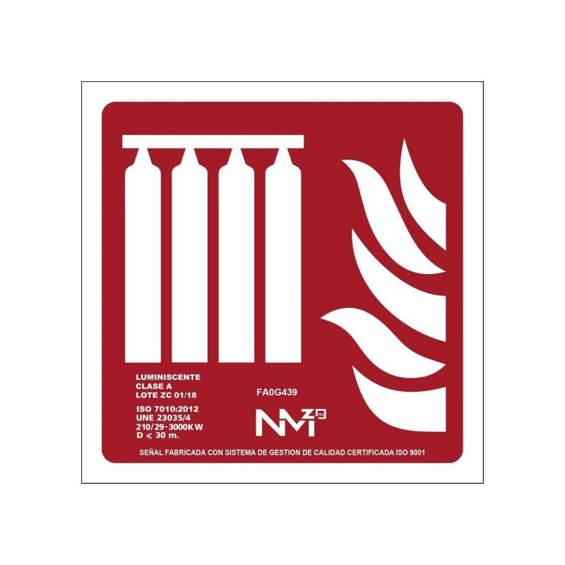 

Señales Luminiscentes Extintor | CLASE A (PVC 1 mm) - 420 x 420 mm