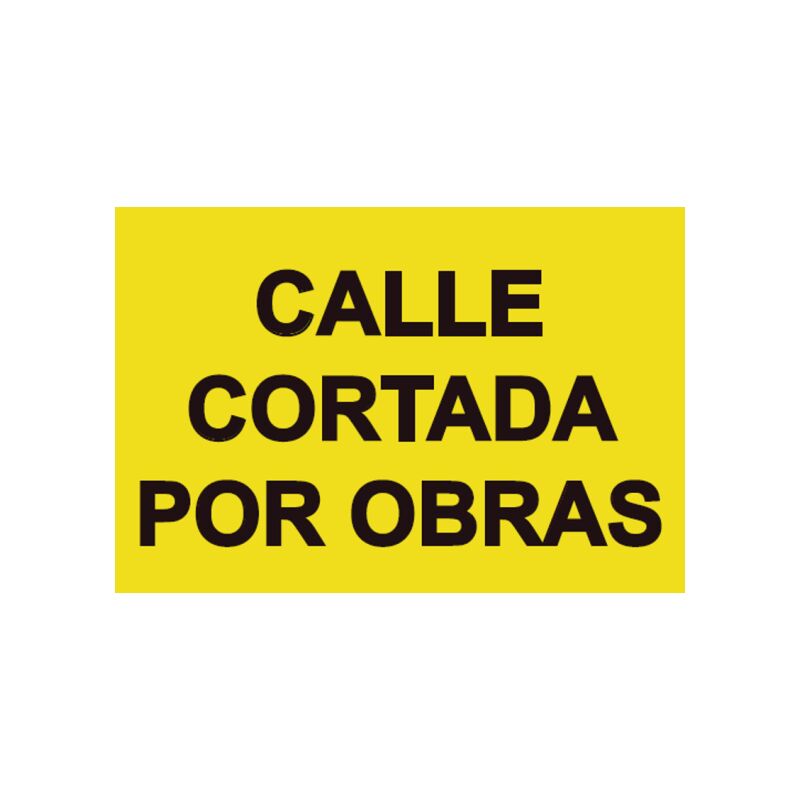 

Señales Viales PVC Calle Cortada Por Obras