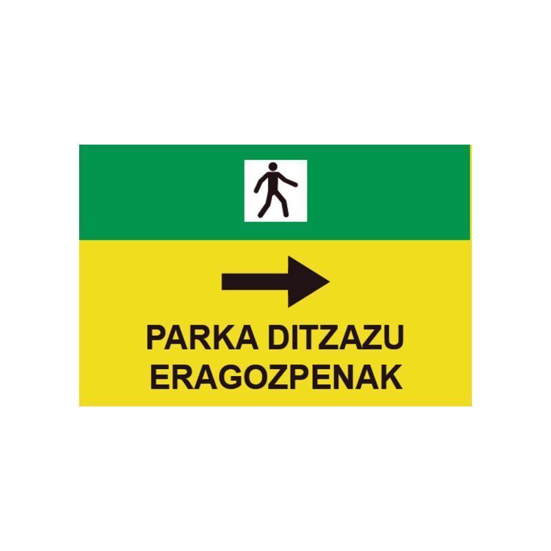 

Señales Viales PVC Euskera Parka Ditzazu Eragozpenak Der