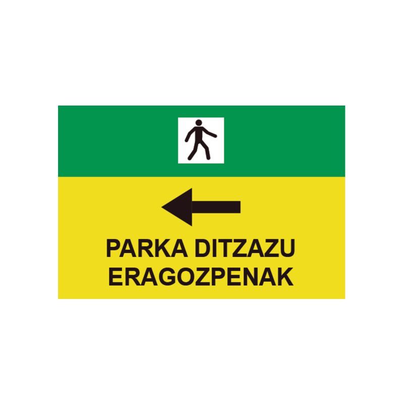 

Señales Viales PVC Euskera Parka Ditzazu Eragozpenak Izq