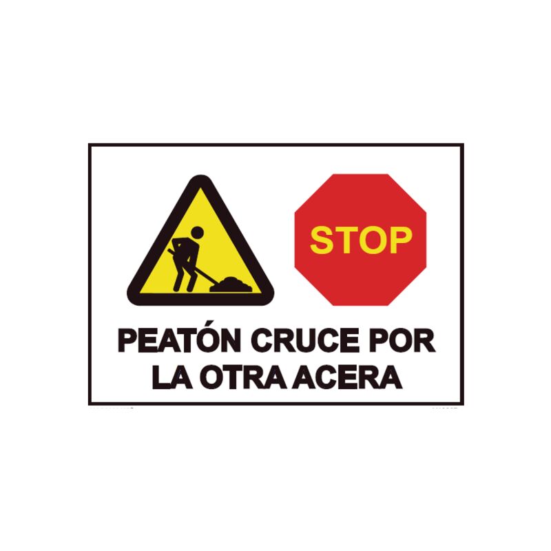 

Señales Viales PVC Peatón Cruce Por Otra Acera