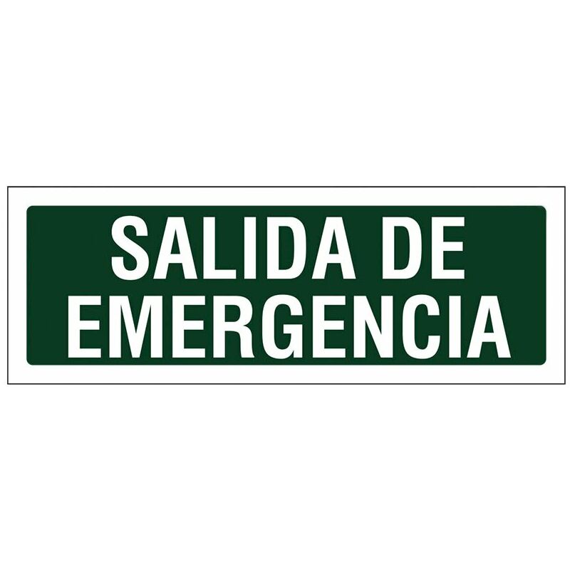 

Señal 297X105 Pvc Salida Emergencia