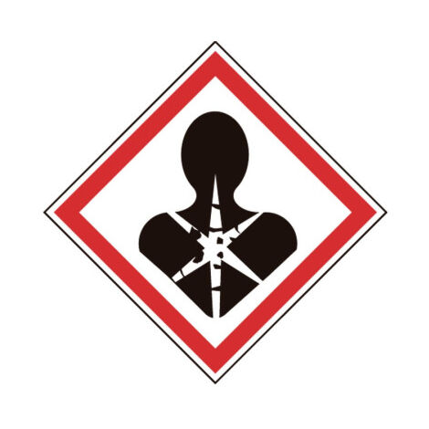 Señalización adhesiva Residuos tóxicos que pueden producir lesiones respiratorias
