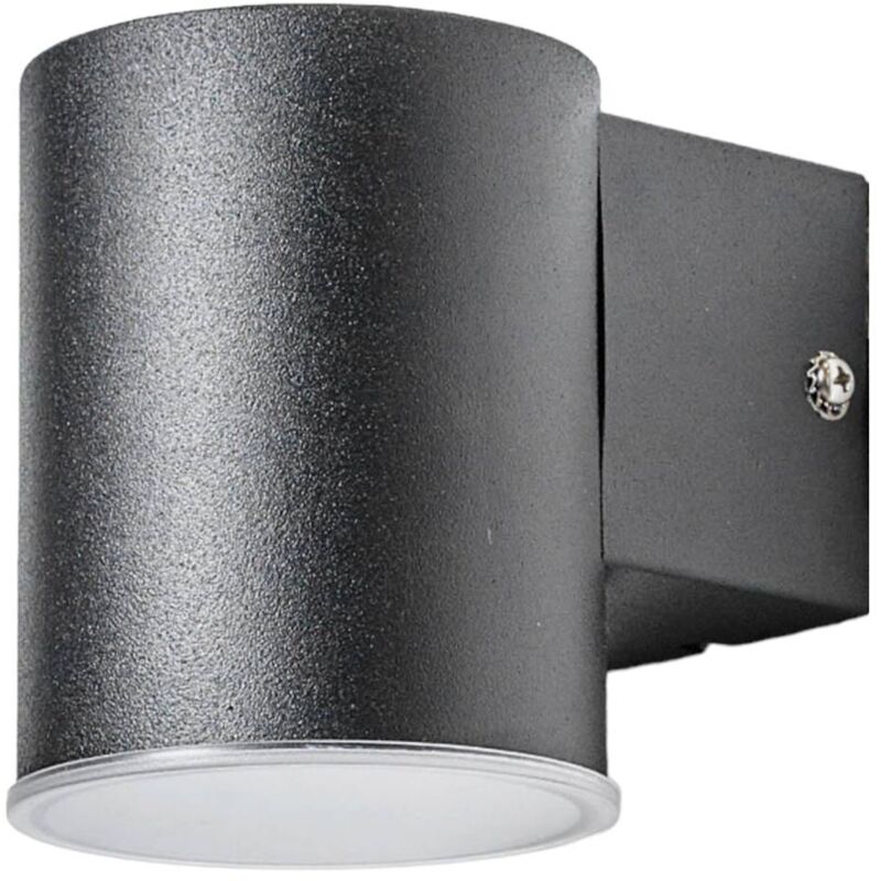 

Lindby - Sencilla lámpara pared exterior LED Morena negra