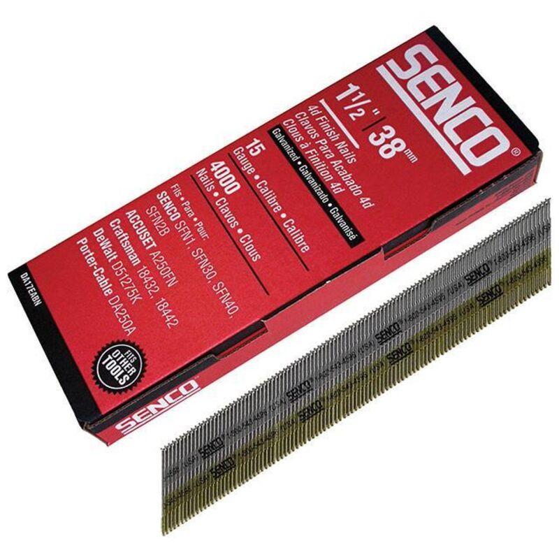 Senco - Chisel Smooth Brad Nails Galvanised 15G x 38mm Pack of 4000