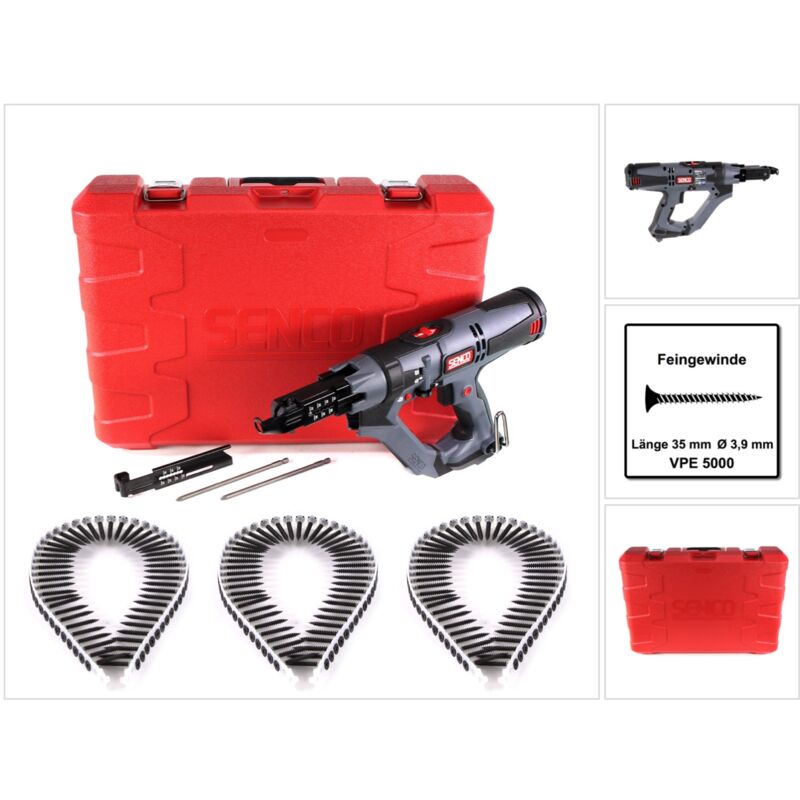 

DS 5550 AC Duraspin Atornillador 600 W ( 7T2001N ) + 5000x Tornillos 3,9x35 mm / rosca fina - Senco
