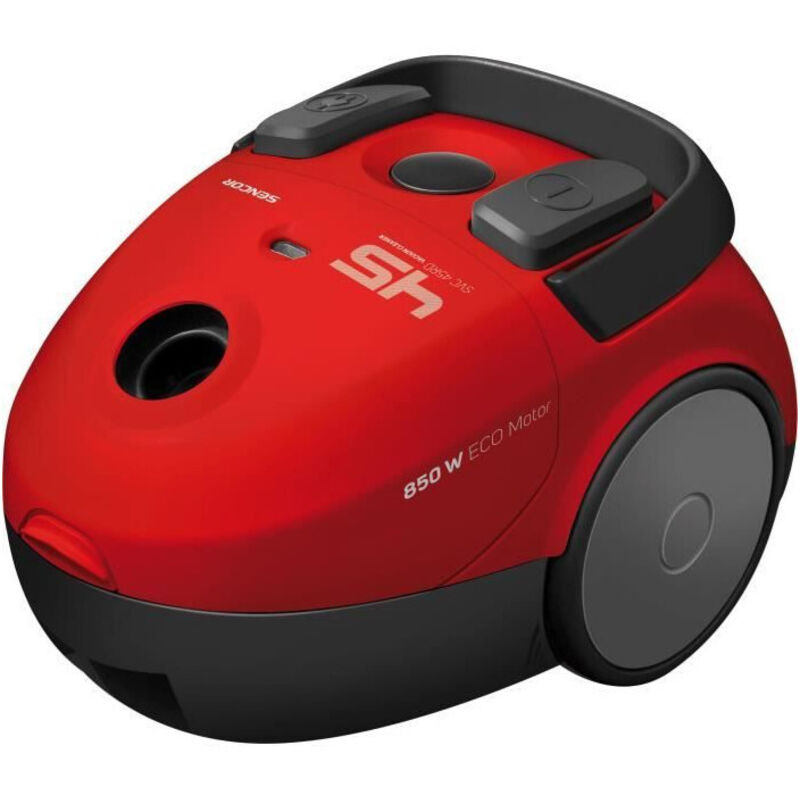 Aspirateur traîneau avec sac Sencor svc 45RD-EUE3 - Moteur eco 850 w - 79 dBA - 1,5 l - Rouge