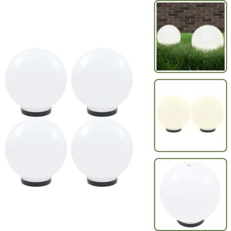 Senderos - vidaXL Lámparas de bola LED 4 unidades esféricas PMMA 25 cm - Patios