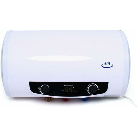 Senderpick – Chauffe-eau à accumulation 50L horizontal – Résistance céramique 2KW – Température 30-75℃ – Installation suspendue – IPX4