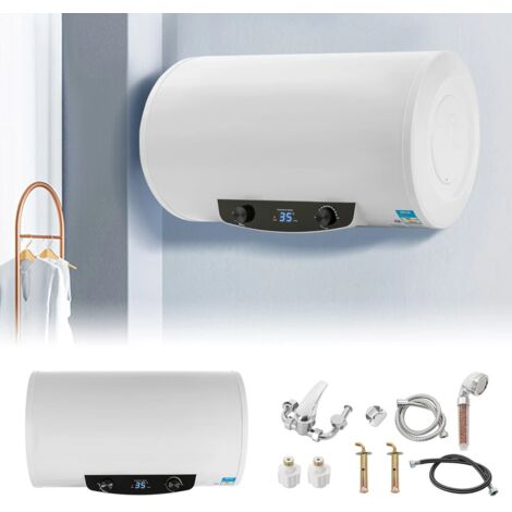 Senderpick – Chauffe-eau électrique 70L 2000W – Fixation murale – IPX4 – Plage de température 25-75°C – Acier inoxydable et émail