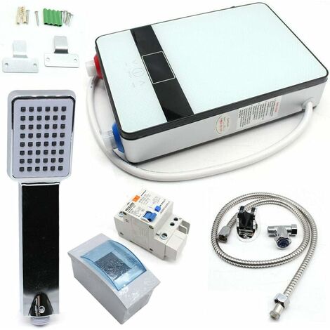 Senderpick – Chauffe-eau instantané 6500W – Tension 220V – Boîtier ABS et acier inoxydable – IPX4 pour installation sécurisée