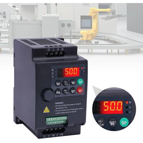 Senderpick – Convertisseur de fréquence 2.2kW monophasé à triphasé – Tension de sortie 220V – Courant 10A – Protection 8 voies - VSD 3 HP