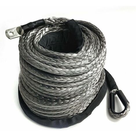 Senderpick – Corde de treuil synthétique 10 mm x 30 m – Charge de rupture 23809 LBS – Point de fusion 150 ℃ – Pour véhicules tout-terrain et bateaux