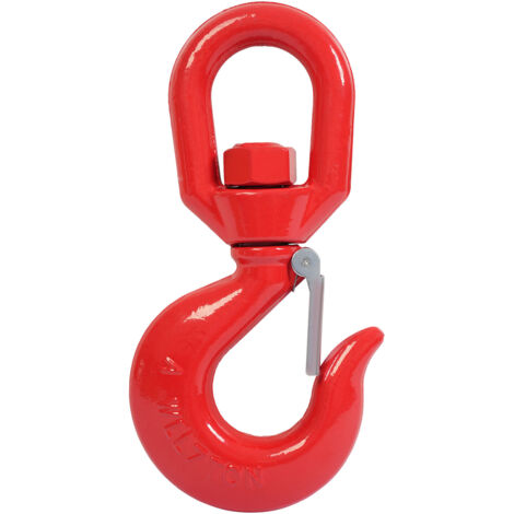 Senderpick- Crochet de levage en acier allié, crochet pivotant à verrouillage, crochet de levage robuste de 7 tonnes, adapté au transport portuaire et aux remorques