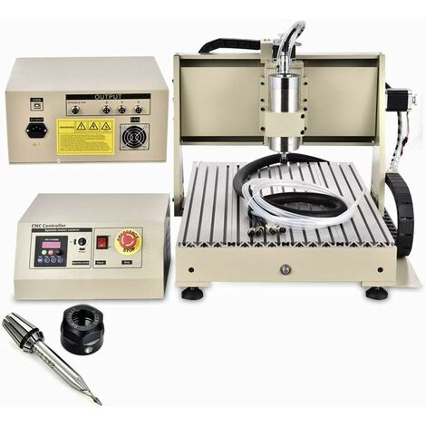 Senderpick – Fraiseuse CNC 3 axes 6040 USB 1500W – Refroidissement à eau – Précision 0,03 mm – Vitesse jusqu'à 24000 tr/min