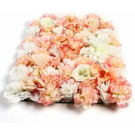 Senderpick – Lot de 5 panneaux muraux décoratifs en fleur de soie 40 x 60 cm – Pour mariage et événements festifs – Grille de fixation incluse