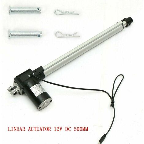 Senderpick – Moteur linéaire 500 mm – Entraînement 6000 N – Vitesse 5 mm/s – Tension 12 V CC – Tube aluminium 30 mm