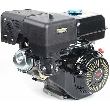 Senderpick – Moteur thermique 4 temps 15 CV 9 kW – Démarrage à tirer – Alarme d'huile – Pour outils de jardinage et bricolage