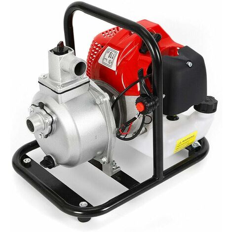 Senderpick – Pompe à eau 43cc 1.7hp – Débit 8000 l/h pour drainage et irrigation – Entrée/sortie 25mm – Bouchon de vidange pour nettoyage facile