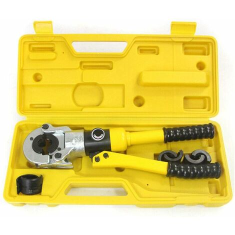 Senderpick – Pince à sertir hydraulique 12T – Pression maximale 12 tonnes – Tête pivotante 360° – Inserts pour tubes 16-32 mm