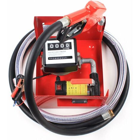 Senderpick – Pompe à fioul électrique 12 V 175 W – Débit 50 l/min – Tuyau 4 m – Buse automatique – Compatible avec gazole et kérosène