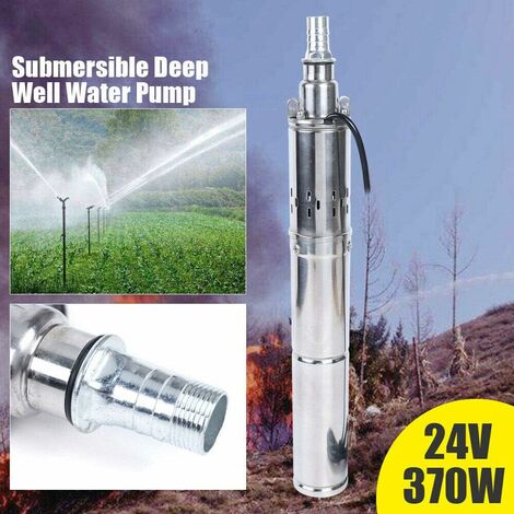Senderpick – Pompe immergée solaire 24V 370W – Acier inoxydable – Hauteur de refoulement 65m – Débit 2m3/h – Pour approvisionnement en eau agricole - 213ft