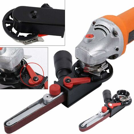 Senderpick – Ponceuse à bande électrique 800 W – Adaptateur pour meuleuse M10 – Courroie 15 mm x 452 mm – Pour bois dur et teck
