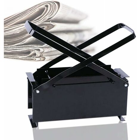Senderpick – Presse à briquettes de papier recyclé – Machine à agglomérer journaux – Acier lourd – 4 briquettes par heure – 33 x 15 x 13 cm – 2,67 kg