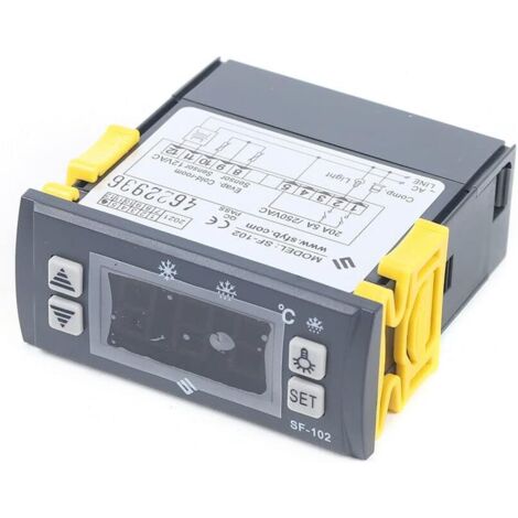Senderpick – Régulateur de température digital SF-102 – Thermostat LCD pour réfrigérateur – Plage -45 à +45 ℃ – Contrôle automatique et dégivrage