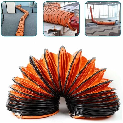 Senderpick – Tuyau de ventilation flexible 300 mm – Longueur 5 m – PVC résistant à l'abrasion – Pour ventilateurs d'égout et gaz d'échappement
