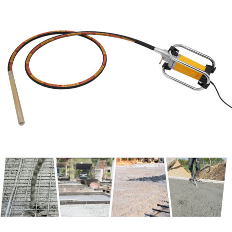 Senderpick – Vibrateur à béton 2000 W – Arbre vibrant 4 m – Vibration puissante pour béton armé – Moteur 4300 tr/min – Construction durable
